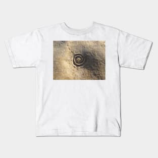 Fossil of a Spiral Shell in Stone Kids T-Shirt